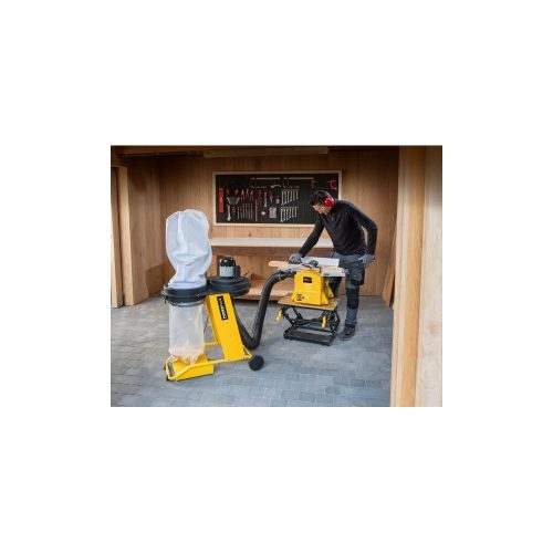 PowerPlus sárga elektromos mobil por- és forgács gyűjtő-elszívó gép 550W POWX2090