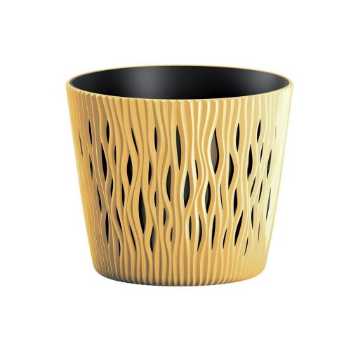 STR SANDY virágcserép mustár 158x138 mm betétes (255505)