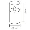HOME CD 1 LED-es gyertya üvegben 7,5x12,5 cm