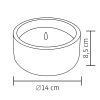 HOME CDL 14 LED-es kőmécses 14x8,5 cm