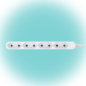 HOME NV 4E-3/WH EURO hálózati elosztó fehér, 4 aljzat 3m