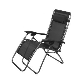   STR SONORA gravitációs napozószék fekete 188x55x27 cm (802545)