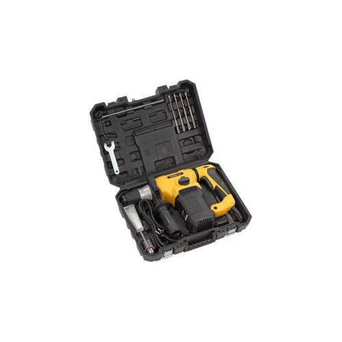 PowerPlus sárga elektromos ütvefúrógép 1500W+koffer POWX1197