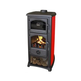   STR Thalia Cucina kályha sütővel piros öntöttvas/samott 8,3 kW 120 mm (2211507)