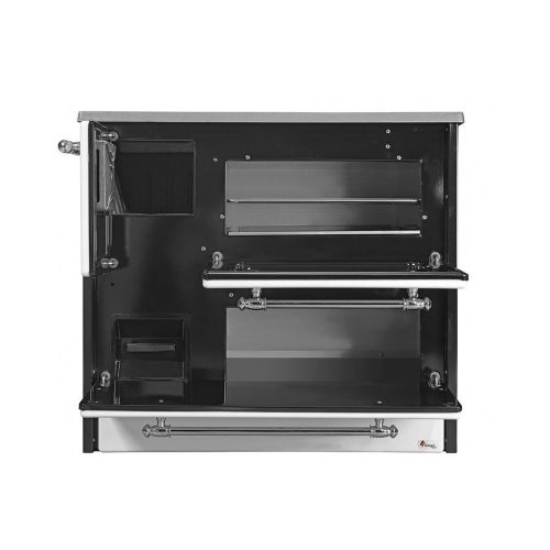 STR 701 OMEGA Kuzine kályha tűzhellyel,sütővel, jobbos kimenet  9,32 kW 130 mm fehér (2211687)