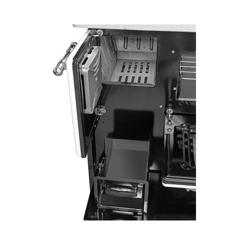 STR 701 OMEGA Kuzine kályha tűzhellyel,sütővel, jobbos kimenet  9,32 kW 130 mm fehér (2211687)