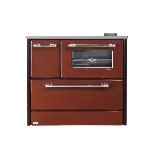 STR 701 OMEGA Kuzine kályha tűzhellyel,sütővel, jobbos kimenet  9,32 kW 130 mm barna (2211689)