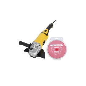   PowerPlus sárga sarokcsiszoló 230mm 2500W+3 db gyémánt vágótárcs szett POWXAGS3  ##