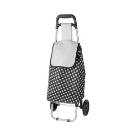   STR gurulós bevásárlótáska 35x30x94cm max. 20 kg, fekete pöttyös (2172565)