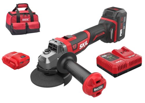 SKIL RED AG1E3930DB Brushless akkus sarokcsiszoló 125mm 1x4,0Ah  20 V +hordtáska